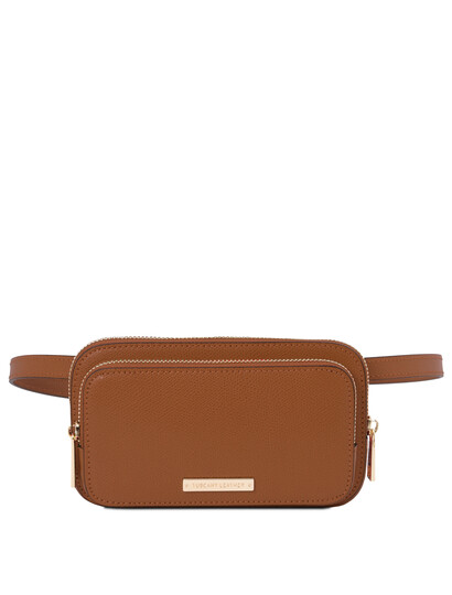 Borseta dama din piele naturala coniac, Tuscany Leather