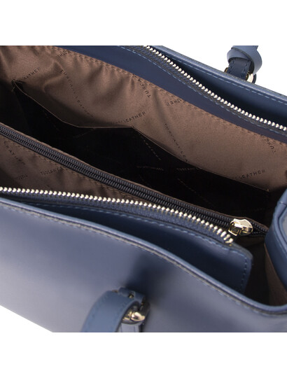 Geanta dama, piele naturala albastra, Tuscany Leather, TL Bag