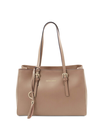Geanta dama, piele naturala sampanie, Tuscany Leather, TL Bag