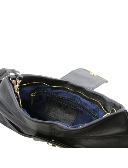 Plic  de piele naturala Tuscany Leather, negru, Priscilla