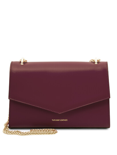 Plic dama, din piele naturala bordo, Tuscany Leather, Fortuna