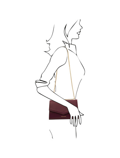 Plic piele naturala bordo, Tuscany Leather, Fortuna