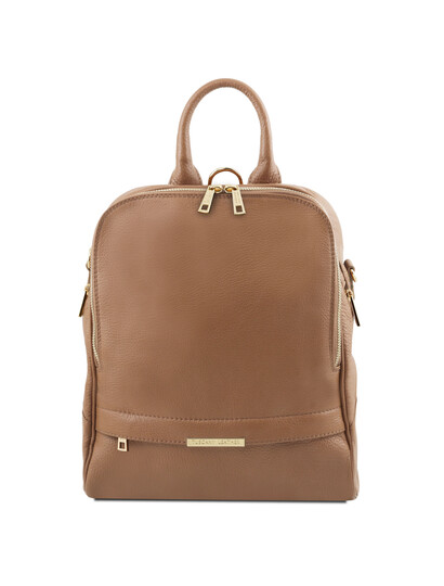 Rucsac dama din piele naturala Tuscany Leather, grej, TL Bag