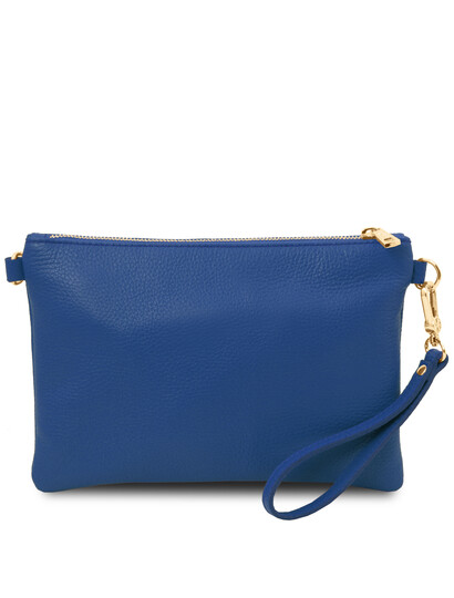 Plic dama din piele naturala albastra, Tuscany Leather, TL Bag Soft