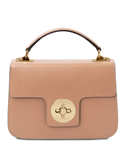 Geanta dama din piele naturala nude, Tuscany Leather, TL Bag