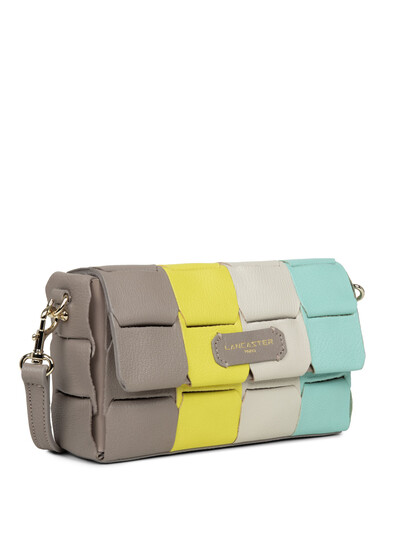 Geanta plic din piele naturala Lancaster Studio Enlace, pastelat 422-32-1
