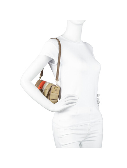 Geanta plic din piele naturala Lancaster Studio Enlace, pastelat 422-32-4