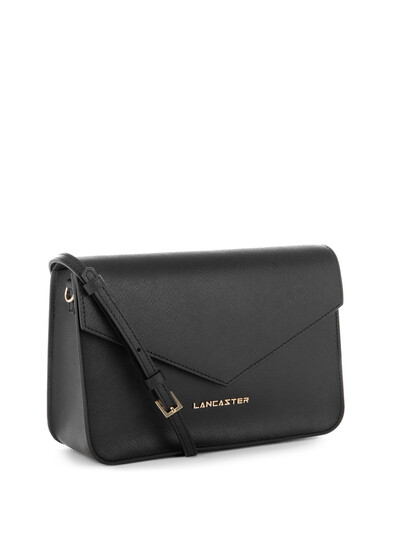 Plic dama din piele Lancaster Saffiano Signature, negru 527-08-2