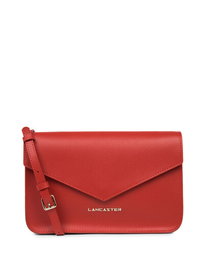 Plic dama din piele Lancaster Saffiano Signature, rosu 527-08-1