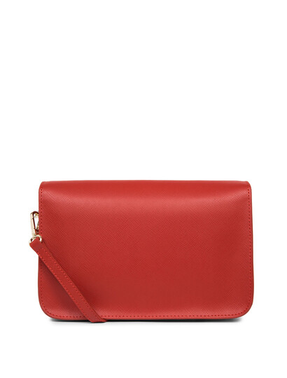 Plic dama din piele Lancaster Saffiano Signature, rosu 527-08-3