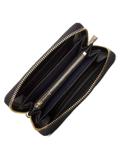 Portofel dama din piele naturala neagra Lancaster Delphino 127-07-3