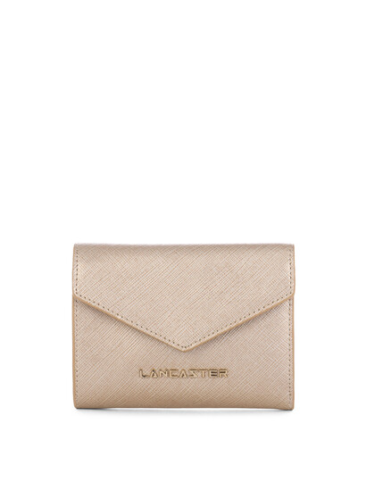 Portofel piele naturala sampanie Lancaster Saffiano Signature 127-02-1