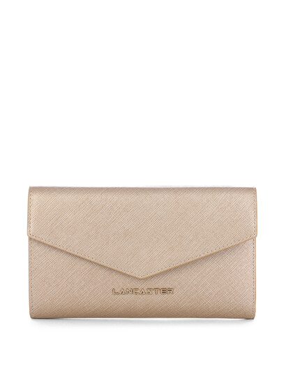 Portofel piele naturala sampanie Lancaster Saffiano Signature 127-03-1