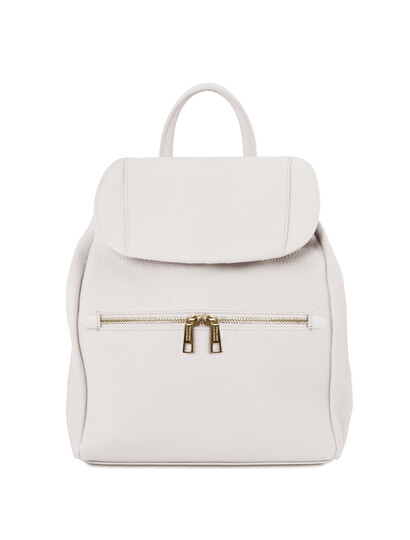 Rucsac dama din piele naturala alba, Tuscany Leather