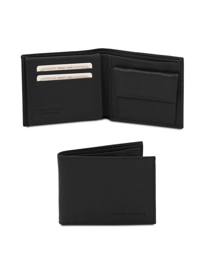 Portofel barbatesc piele naturala neagra Tuscany Leather