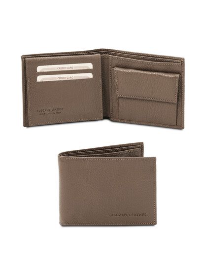 Portofel barbatesc piele naturala grej inchis Tuscany Leather