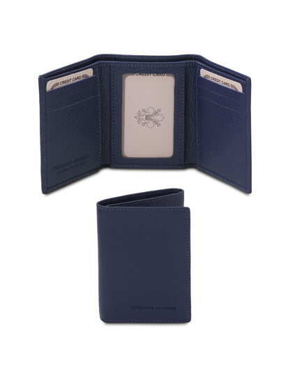 Portofel barbatesc din piele naturala albastru inchis Tuscany Leather
