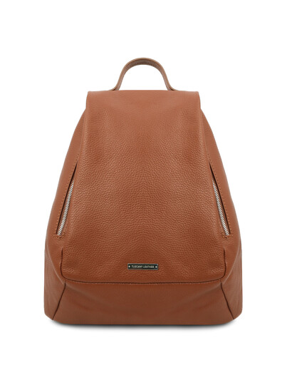 Rucsac dama piele naturala coniac Tuscany Leather, TL Bag Soft