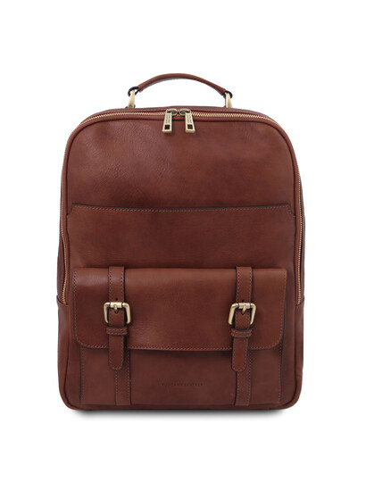 Rucsac laptop piele naturala maro Tuscany Leather, Nagoya