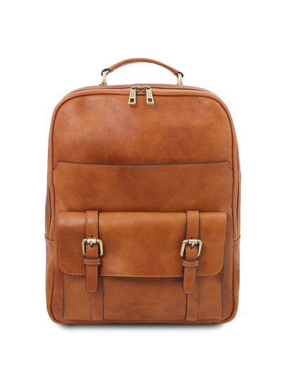 Rucsac laptop piele naturala honey Tuscany Leather, Nagoya