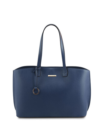 Geanta dama din piele albastru inchis, Tuscany Leather, TL Bag