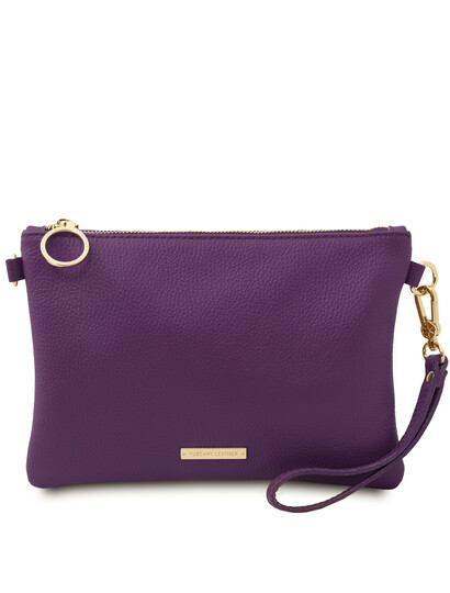 Plic dama din piele naturala violet, Tuscany Leather, TL Bag Soft