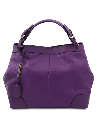 Geanta dama piele naturala violet, Tuscany Leather,  Ambrosia