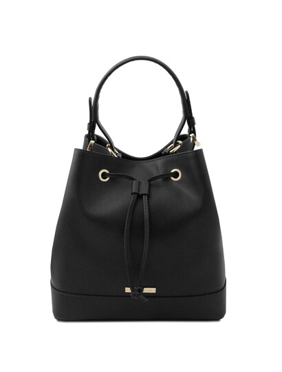 Geanta dama din piele naturala neagra Tuscany Leather, Minerva