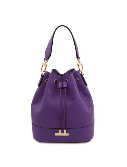 Geanta dama din piele naturala violet Tuscany Leather, TL Bag