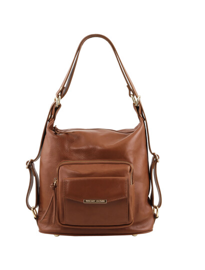 Rucsac dama convertibil, din piele scortisoara, Tuscany LeatherS