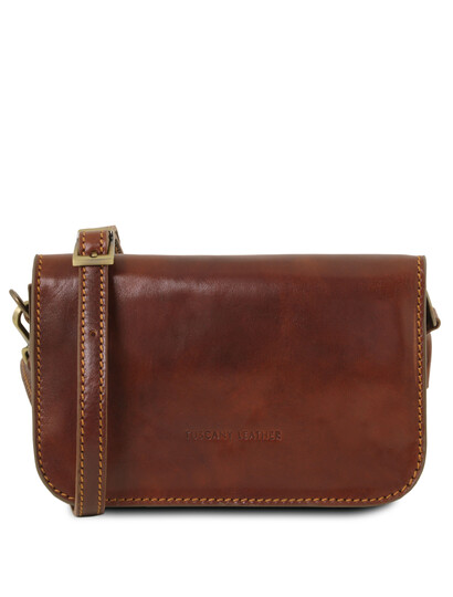 Geanta piele naturala dama Tuscany Leather, maro, CarmenS