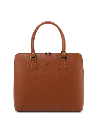 Geanta dama din piele coniac, Tuscany Leather, MagnoliaS