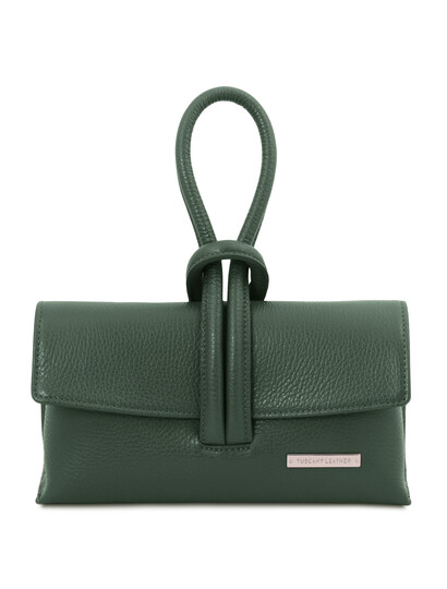 Plic dama din piele naturala verde inchis Tuscany Leather