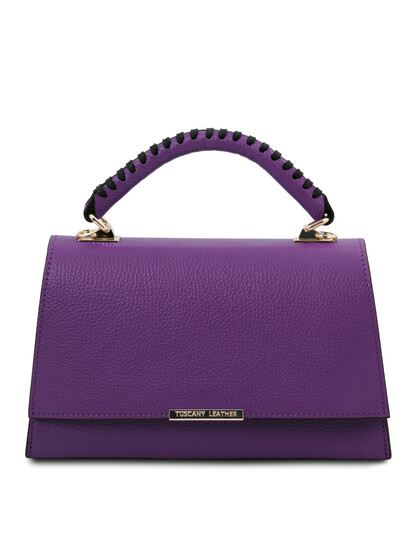 Geanta dama piele naturala violet Tuscany Leather, TL Bag
