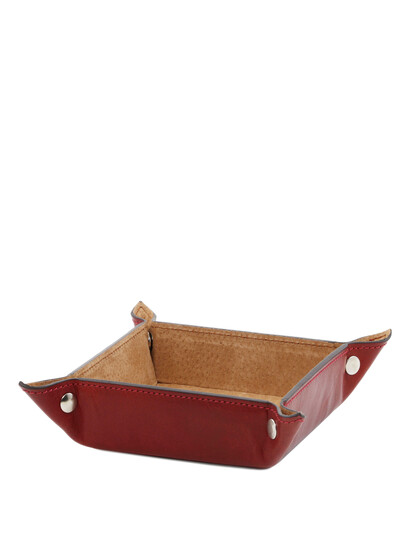 Tavita din piele naturala rosie, Tuscany Leather