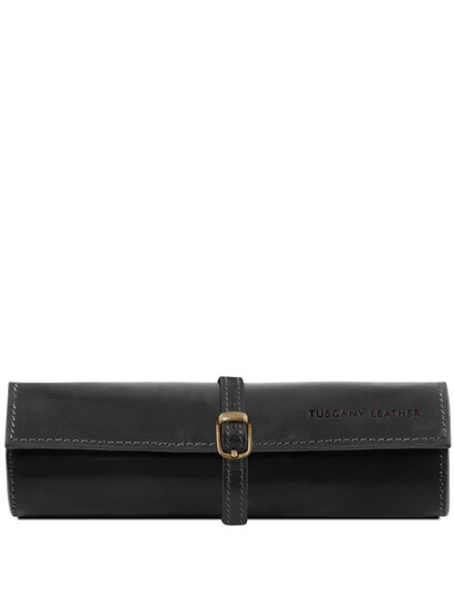 Etui piele pentru bijuterii Tuscany Leather, negru