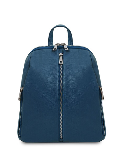 Rucsac dama din piele naturala albastra, Tuscany Leather, TL Bag