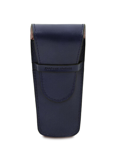 Etui stilou din piele albastra Tuscany Leather