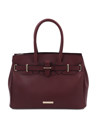 Geanta dama piele naturala, Tuscany Leather, TL Bag bordo