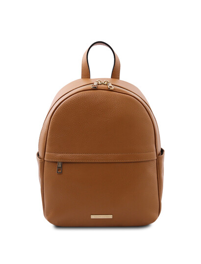 Rucsac dama piele naturala coniac Tuscany Leather, TL Bag Soft