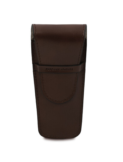 Etui stilou piele naturala maro inchis, Tuscany LeatherS
