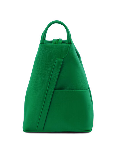 Rucsacel dama din piele verde Tuscany Leather, Shanghai