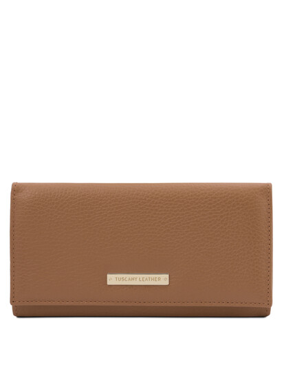 Portofel dama din piele grej, Tuscany Leather, Nefti