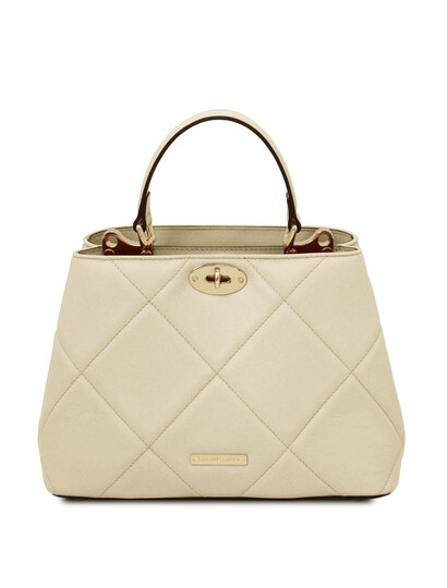 Geanta dama piele naturala bej Tuscany Leather, TL Soft