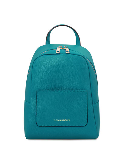 Rucsacel dama piele naturala turcoaz, Tuscany Leather, TL Bag