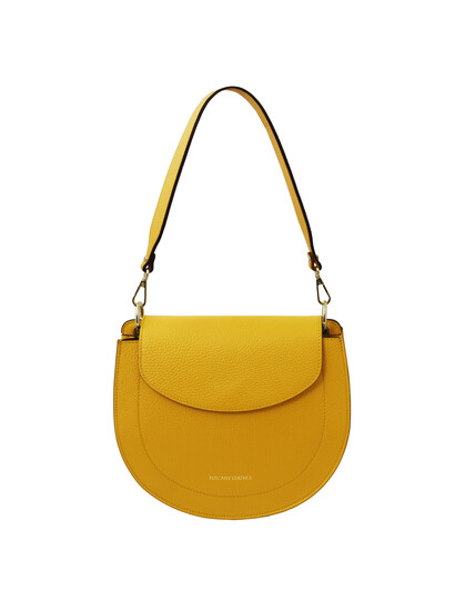 Geanta dama piele galbena, Tuscany Leather, Tiche
