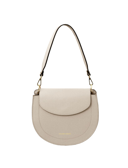 Geanta dama piele naturala bej, Tuscany Leather, Tiche
