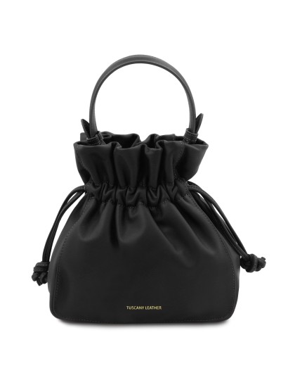 Geanta dama piele neagra Tuscany Leather, TL Bag Soft