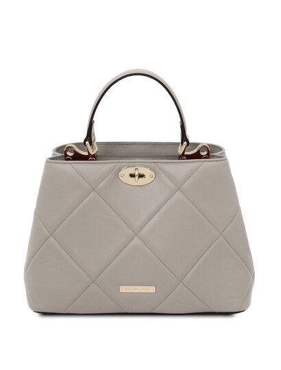Geanta dama piele gri deschis Tuscany Leather, TL Soft