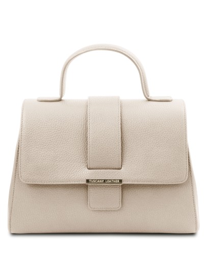 Geanta dama piele naturala bej, Tuscany Leather, TL Bag